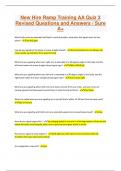 New Hire Ramp Training AA Quiz 3 Revised Questions and Answers &sol; Sure A&plus;
