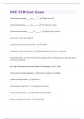 NCC EFM Cert&period; Exam Questions with well explained answers
