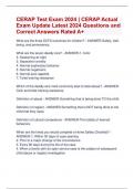 CERAP Test Exam 2024 | CERAP Actual  Exam Update Latest 2024 Questions and  Correct Answers Rated A+
