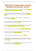 PMK EE E6 Professionalism &sol; Revised Questions and Answers &sol; Sure A&plus;