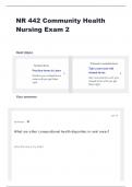 NR 442 Community Health Nursing Exam 2