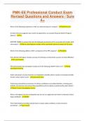 PMK-EE Professional Conduct Exam Revised Questions and Answers &sol; Sure A&plus;