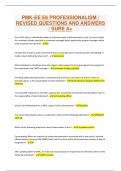 PMK-EE E6 PROFESSIONALISM &sol; REVISED QUESTIONS AND ANSWERS &sol; SURE A&plus;