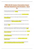 PMK-EE E6 Career Information Exam Revised Questions and Answers &sol; Sure A&plus;