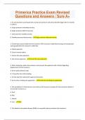 Primerica Practice Exam Revised Questions and Answers / Sure A+