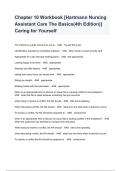 Chapter 10 Workbook [Hartmann Nursing Assistant Care The Basics(4th Edition)] Caring for Yourself