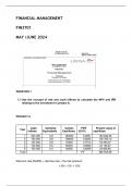 FIN3701 May 2024 Exam Memo(DETAILED) A+