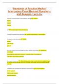 Standards of Practice Medical Interpreters Exam Revised Questions and Answers &sol; sure A&plus;