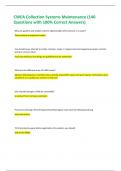 CWEA Collection Systems Maintenance &lpar;140  Questions with 100&percnt; Correct Answers&rpar;