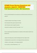 CPNRE Exam Review Questions and  answers, rated A+, VERIFIED/| latest update 2024/25|