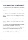 NIMS CNC Operator Test Study Guide