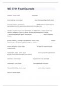 ME 3701 Final Example With Questions And Verified Answers&period;