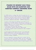 PHARM 578 NEWEST 2024 FINAL  EXAM WITH 200 QUESTION AND  VERIFIED CORRECT ANSWERS&sol;SURE  A&plus; GRADE