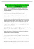 Positive Psychology Certification Exam  Questions and CORRECT Answers