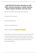 CAD NCLEX Practice Questions with 100% Correct Answers | Latest Version 2024 | Expert Verified | Ace the Test