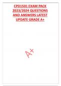 CPD1501 EXAM PACK 2023/2024 QUESTIONS AND ANSWERS LATEST UPDATE GRADE A+