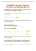 USAREUR Driving Test Revised Questions and Answers &sol; Sure A&plus;