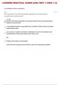 LPN TEST 1 CHAP 1-12 QUESTIONS WITH COMPLETE SOLUTIONS