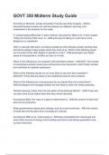 GOVT 350 Midterm Study Guide