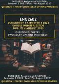 ENG2602 Assignment 3 2023 (Code: 557130) Poetry (TWO ESSAY OPTIONS PROVIDED - Ace Your Assignment!