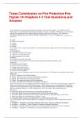 Texas Commission on Fire Protection Fire  Fighter I/II Chapters 1-5 Test Questions and  Answers