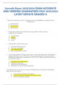 Servsafe Exam 2023/2024 EXAM ACCURATE  AND VERIFIED GUARANTEED PASS 2023/2024  LATEST UPDATE GRADED A