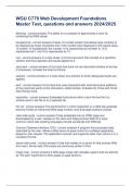 WGU C779 Web Development Foundations  Master Test&comma; questions and answers 2024&sol;2025