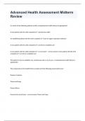 Advanced Health Assessment Midterm questions with answers graded A+