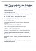 NCTJ Public Affairs Revision Definitions  of NCTJ Preliminary Law Exam 2024