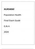NURS4060 Community & Population Health Final Exam Guide Q & A 2024.