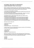 ACCIDENT AND HEALTH INSURANCE AGENT&sol;BROKER PRACTICE EXAM