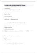 CSULB Engineering 101|90 Final Test Questions And Answers |Already Passed|28 Pages