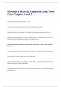 Hartman's Nursing Assistant Long Term Care Chapter 1 and 2