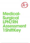 Medical-Surgical LPN&sol;RN Assessment 1ShiftKey &lbrace;25 Questions and Answers&rcub; &vert;