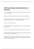 DOT Exam Study Guide Questions & Answers