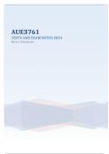 AUE3761 - Tests & Exam Notes 2024