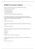 BTMA 317 practice midterm questions with answers rated A+