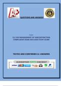 CLC 059 MANAGEMENT OF SUBCONTRACTING  COMPLIANCE EXAM 2024 AND STUDY GUIDE