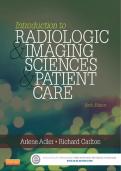 Test Bank For Introduction to Radiologic and Imaging Sciences and Patient Care, 8th - 2023 All Chapters