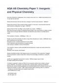 AQA AS Chemistry Paper 1&colon; Inorganic and Physical Chemistry