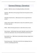 General Biology &lpar;Genetics&rpar; Questions and answers latest update 