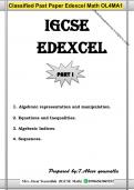 Classified past paper Math Edexcel OL 4MA1 QUESTIONS AND ANSWERS |complete 2024