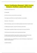Chemo Certification Renewal &vert; 100&percnt; Correct Answers &vert; Verified &vert; Latest 2024 Version