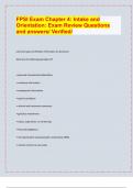 FPSI Exam Chapter 4&colon; Intake and  Orientation&colon; Exam Review Questions  and answers&sol; Verified&sol;
