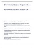 Environmental Science Chapters 1 questions with best solutions