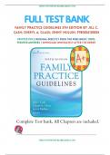 Test Banks For Family Practice Guidelines 5th Edition by Jill C. Cash; Cheryl A. Glass; ‎Jenny Mullen 9780826135834 Chapter 1-23 Complete Guide
