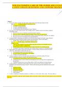 NUR 2214 NURSING CARE OF THE OLDER ADULT EXAM LATEST UPDATE QUESTIONS AND ANSWERS 2024&sol;2025