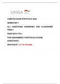 COM3706 EXAM PORTFOLIO 2024 SEMESTER 1   ALL QUESTIONS ANSWERED AND PLAGIARISM FREE!!   PASS WITH 75%+ 