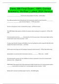 Class 200 Final Exam &vert; 100&percnt; Correct Answers &vert; Verified &vert; Latest 2024 Version