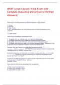 WSET Level 2 Award&colon; Mock Exam with  Complete Questions and Answers &lpar;Verified  Answers&rpar;